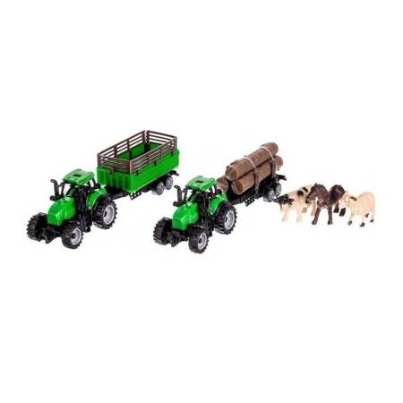  Zestaw Farma ze Zwierzętami Figurki + 2 Traktorki 102 el. WOOPIE