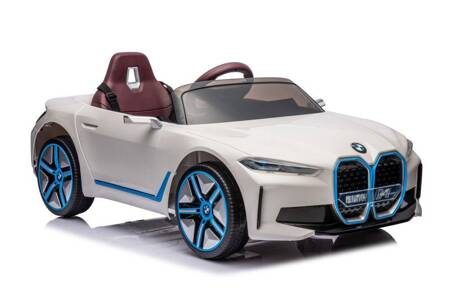 Białe BMW I4 4x4 Auto Na Akumulator
