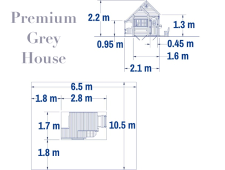 Cedrowy Domek Ogrodowy Ultimate Premium Grey House  Backyard Discovery 