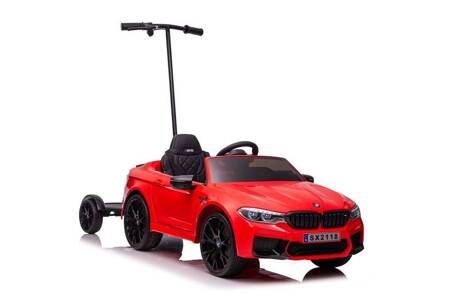 Czerwone Lakierowane BMW M5  Auto na Akumulator z Platformą dla Rodzica 