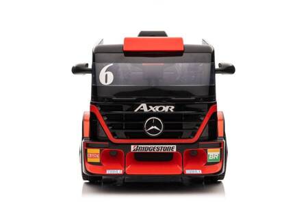 Czerwony Mercedes + Naczepa Auto na Akumulator  XMX622B LCD