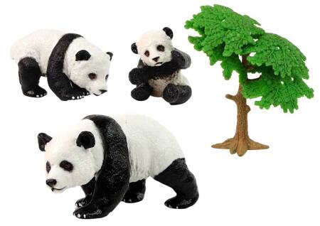 Figurka Zwierzęta Zestaw Panda z Małymi