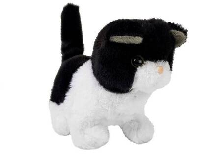 Interaktywny Kot Czarno-Biały Chodzi Rusza Ogonem na Baterie