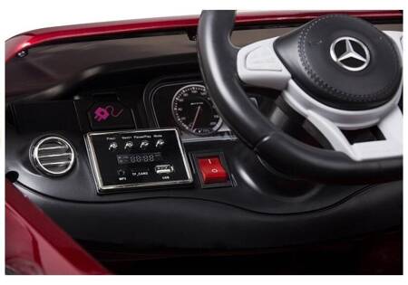 Lakierowany Mercedes S63 Auto na Akumulator Czerwony 