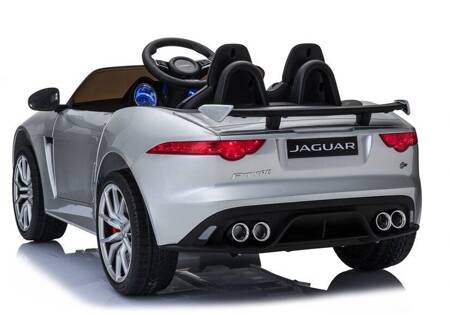 Srebrny Lakierowany Jaguar F-Type Auto na Akumulator 
