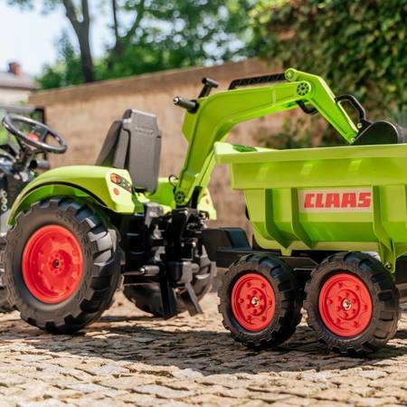 Traktor CLAAS AVEC Zielony na Pedały z Przyczepką 3+ FALK 