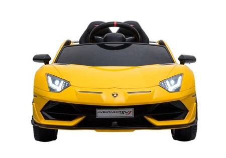 Żółte Lamborghini Aventador Auto na Akumulator